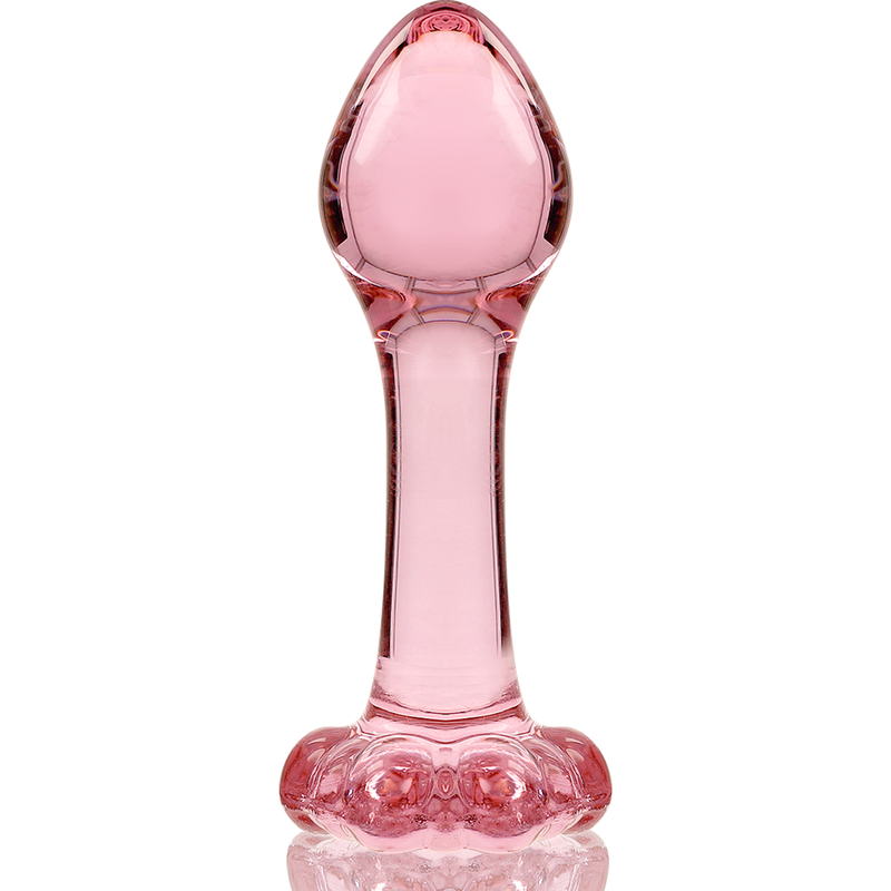NEBULA SERIES BY IBIZA - MODELO 2 PLUG ANAL VIDRO BOROSILICADO ROSA 11 CM -O- 3.5 CM