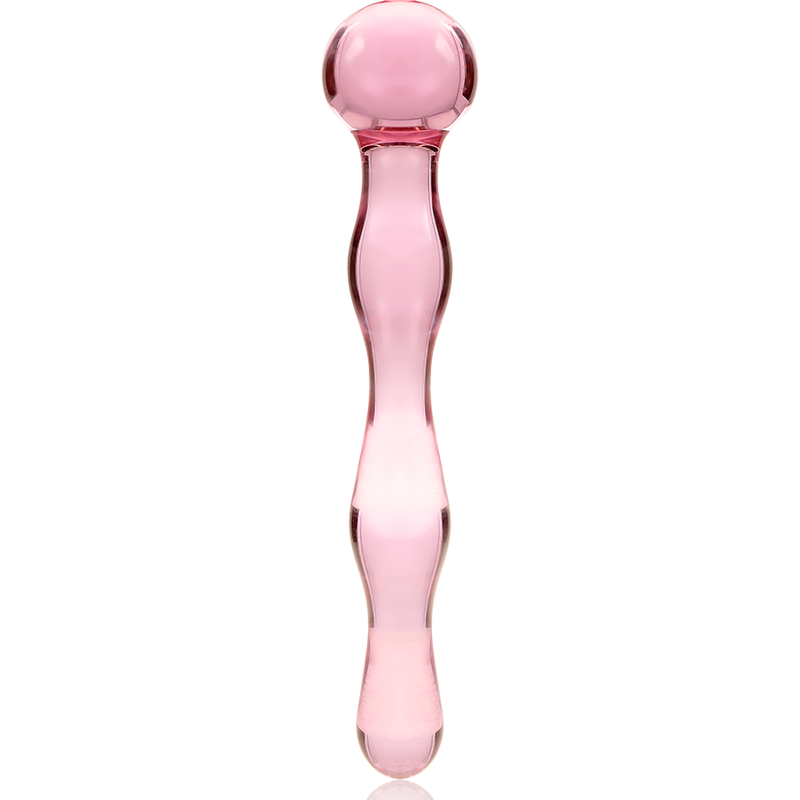 NEBULA SERIES BY IBIZA - MODELO 13 DILDO VIDRO BOROSILICADO ROSA 18 CM -O- 3.5 CM