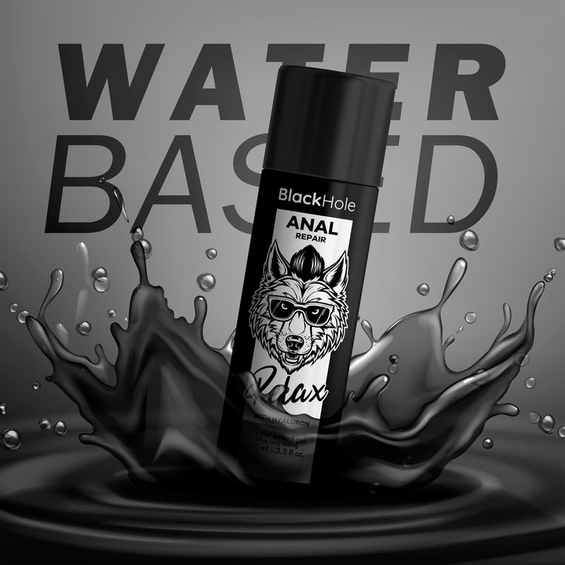 BLACK HOLE - REPARO ANAL RELAXANTE À BASE DE ÁGUA COM HIALURON 100 ML