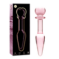 NEBULA SERIES BY IBIZA - MODELO 7 ANAL PLUG VIDRO BOROSILICADO ROSA 13.5 CM -O- 3 CM