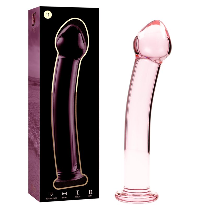 NEBULA SERIES BY IBIZA - MODELO 11 DILDO VIDRO BOROSILICADO ROSA 16 CM -O- 3 CM