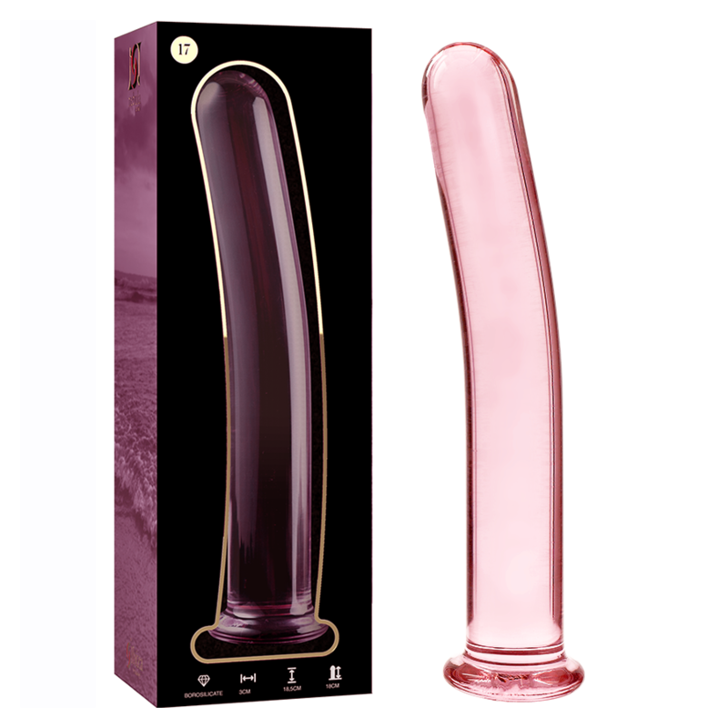 NEBULA SERIES BY IBIZA - MODELO 17 DILDO VIDRO BOROSILICADO ROSA 18.5 CM -O- 3 CM
