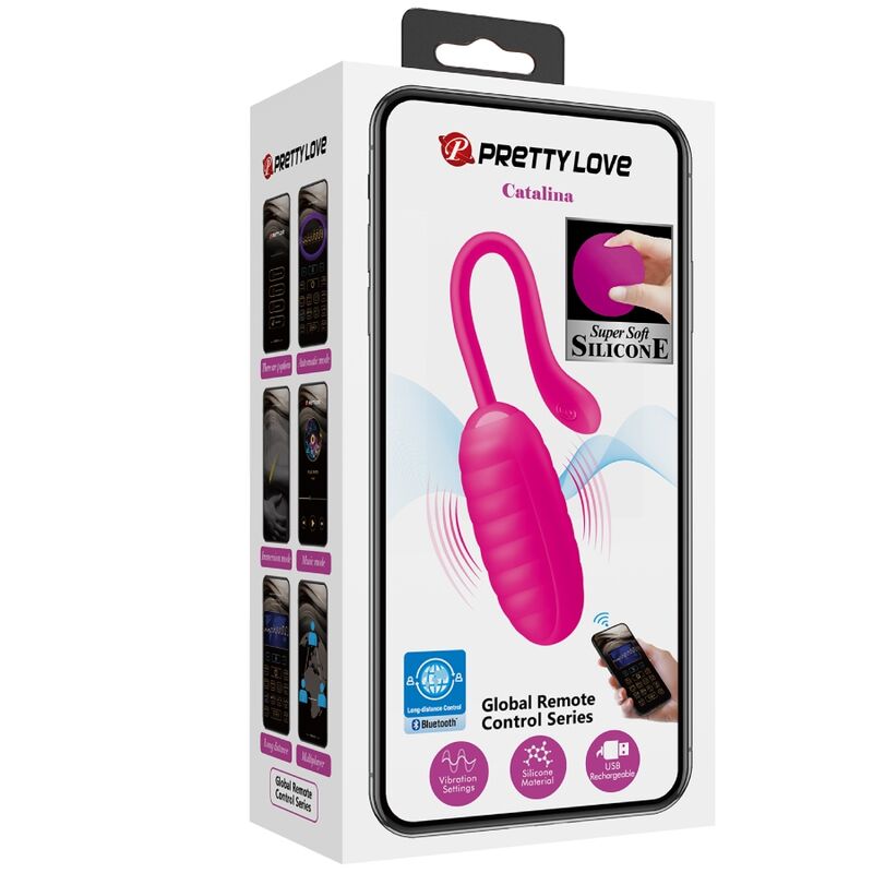 PRETTY LOVE - OVO VIBRANTE RECARREGÁVEL CATALINA PINK APP