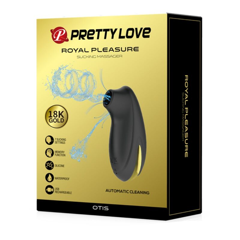 PRETTY LOVE - MASSAGEADOR DE SUCÇÃO RECARREGÁVEL DE LUXO PRETO