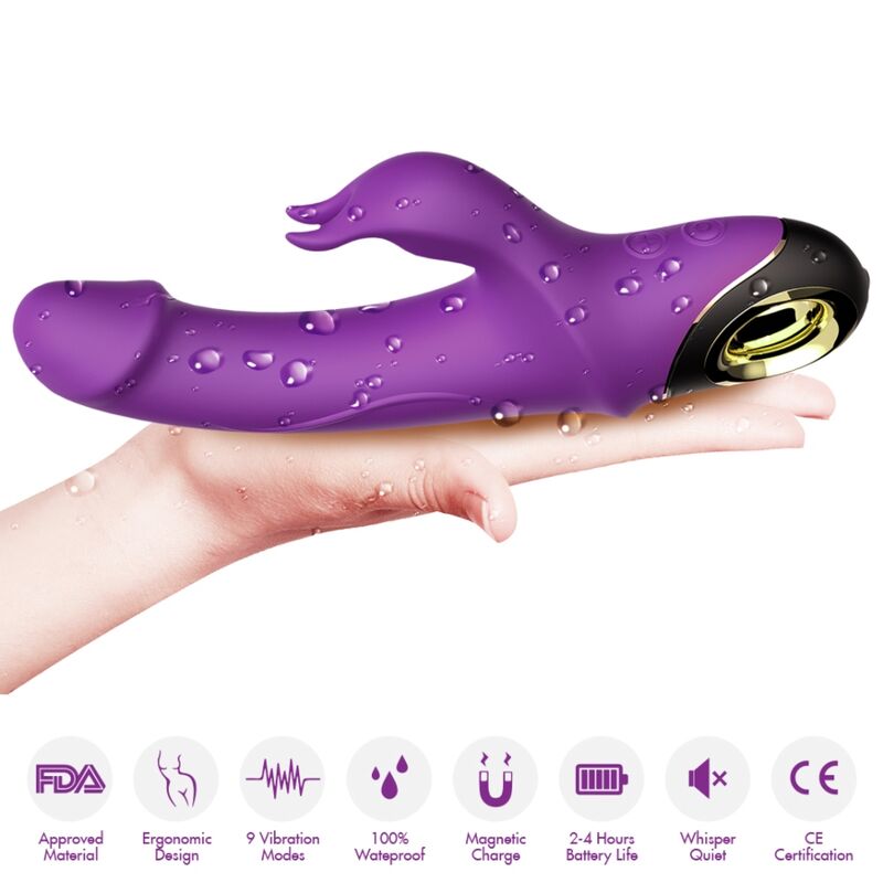 ARMONY - METEROR DILDO VIBRADOR COELHO ROXO
