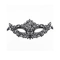 QUEEN LINGERIE - MSCARA DE RENDA PRETA MODELO 1