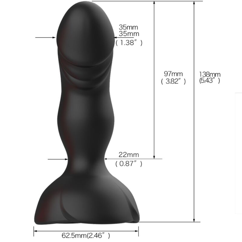 ARMONY - EXTREME A BLOOM VIBRADOR ROSE E CONTROLE REMOTO DE PLUG ANAL PRETO