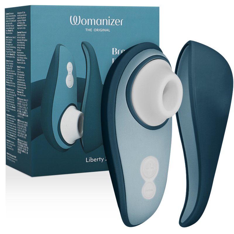 WOMANIZER - LIBERTY 2 ESTIMULADOR DE CLITÓRIS E SUCÇÃO AZUL