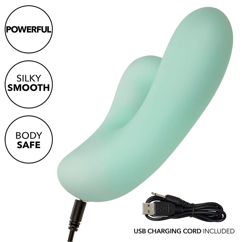 CALEXOTICS - PACIFICA FIJI VIBRADOR E ESTIMULADOR PONTO G 10 VIBRAÇÕES AQUA