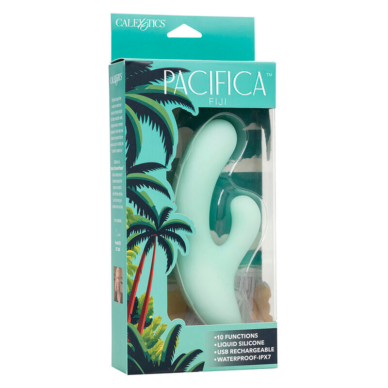 CALEXOTICS - PACIFICA FIJI VIBRADOR E ESTIMULADOR PONTO G 10 VIBRAÇÕES AQUA