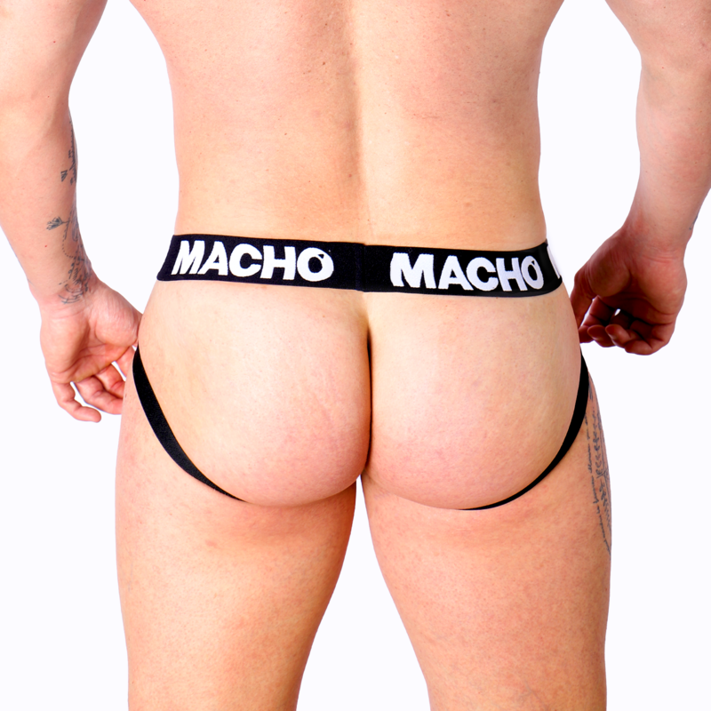 MACHO - MX27GR JOCK COURO CINZA BEGE M