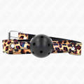 KINK - BOLA RESPIRÁVEL LEOPARDO 4,5 CM MORDAÇA 65 x 2,5 CM