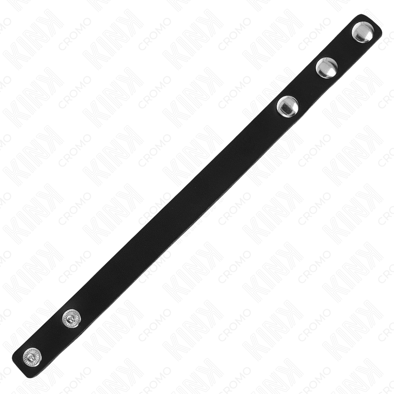 KINK - ANEL DE COURO PARA PÊNIS COM FECHO DE PRESSÃO 21,5 X 1,5 CM