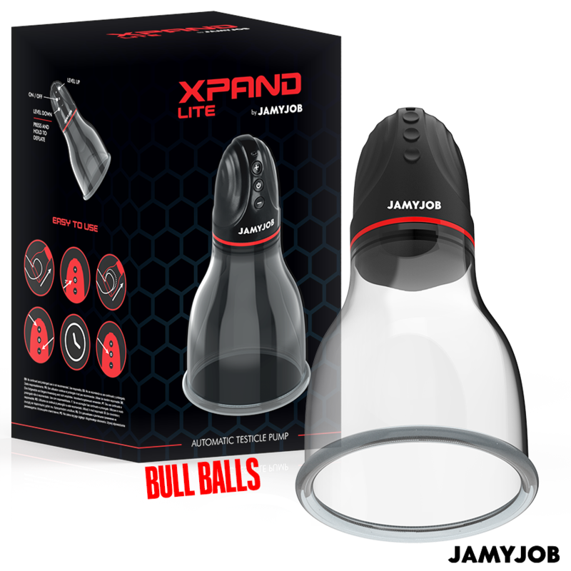 JAMYJOB - BOMBA DE TESTÍCULOS AUTOMÁTICA XPAND LITE 3 NÍVEIS DE SUCÇÃO CINZA