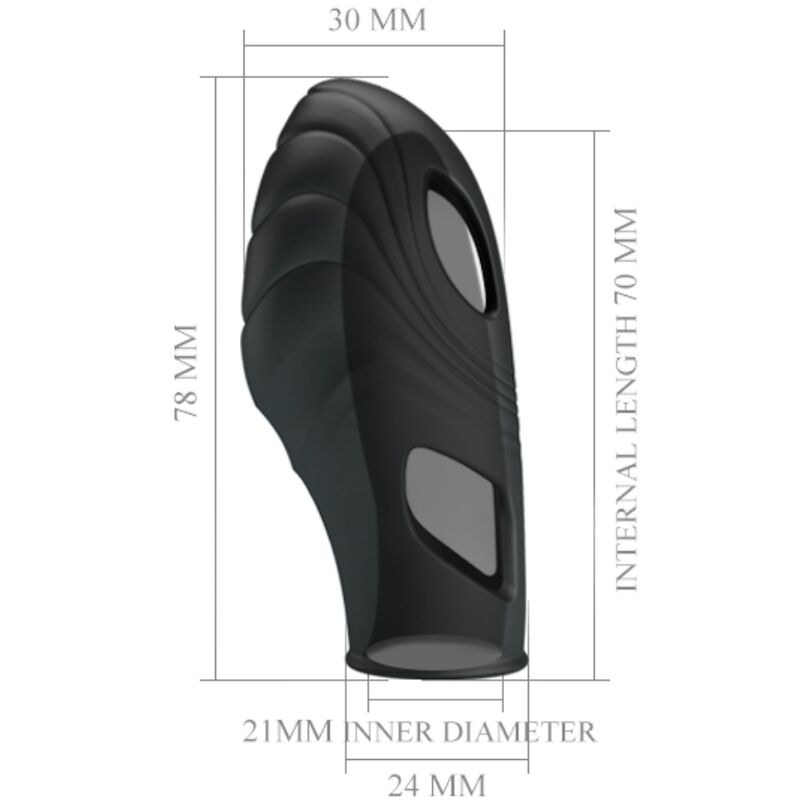 PRETTY LOVE - LICH SILICONE DEDO VIBRADOR PRETO
