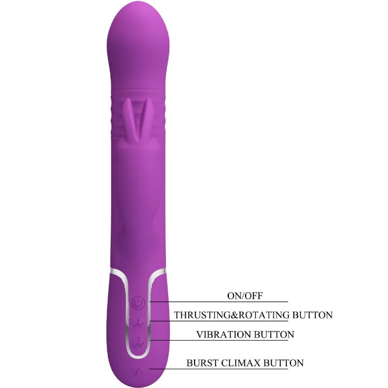 PRETTY LOVE - COALE 4 EM 1 MULTIFUNCIONAL COELHO VIBRADOR ROXO