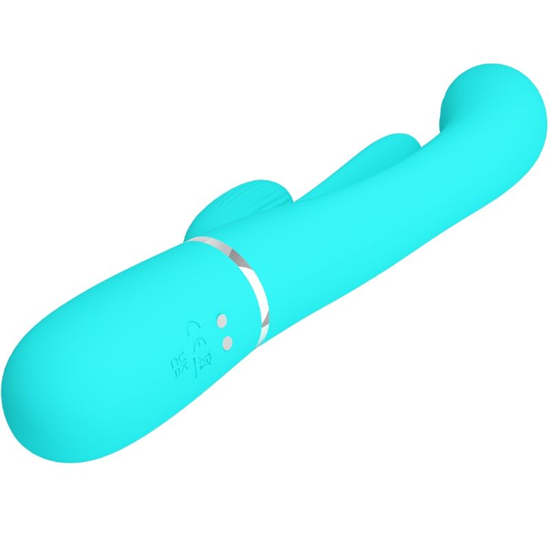 PRETTY LOVE - SHANIA TRIPLE RABBIT MULTIFUNCIONAL VIBRADOR 3 EM 1 AZUL