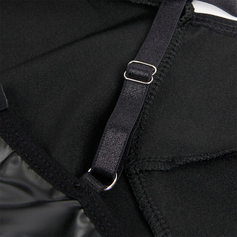 SUBBLIME - 955380 VESTIDO COM ALÇAS DE COURO PRETO L/XL