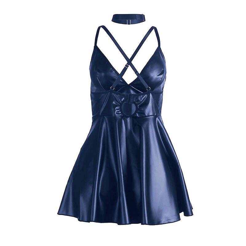 SUBBLIME - 955427 VESTIDO COM ALÇAS DE COURO AZUL L/XL