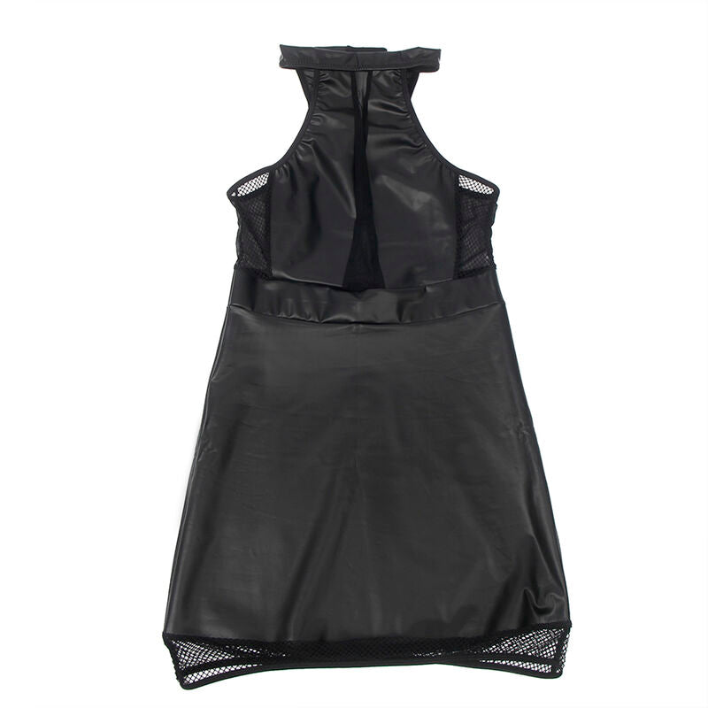 SUBBLIME - 955472 VESTIDO DECOTE HALTER COM TRANSPARÊNCIAS PRETO S/M