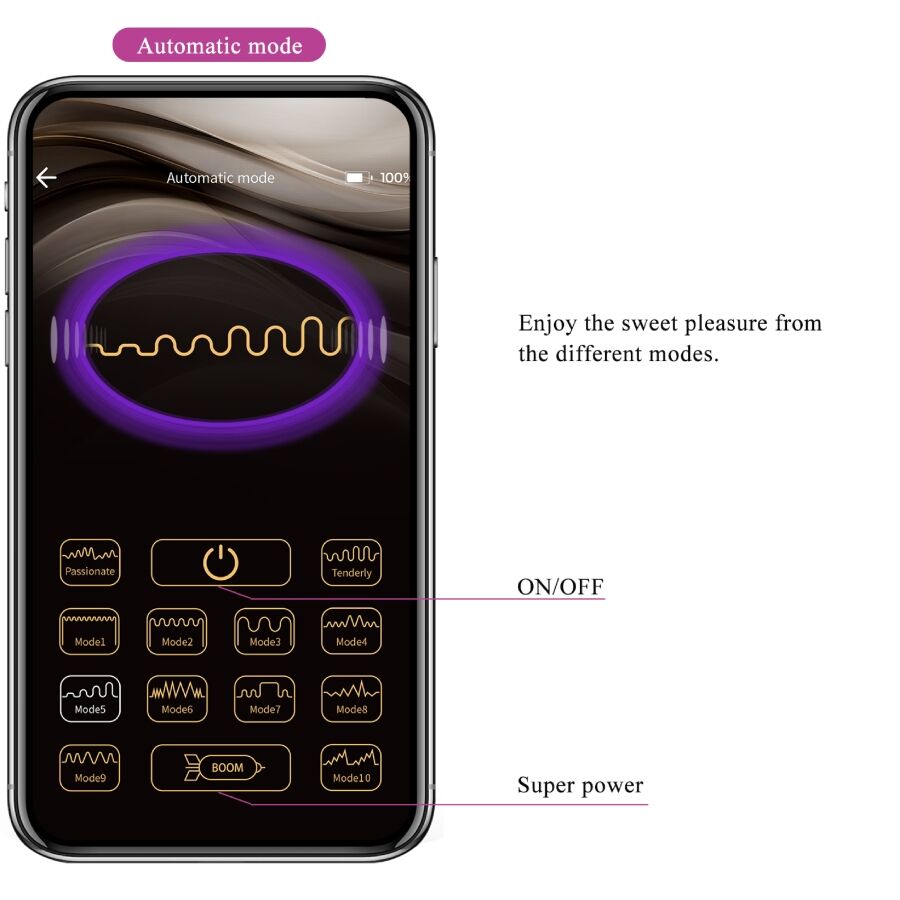 PRETTY LOVE - VIBRADOR CONTROLADO POR APLICATIVO LEVIATHAN ROXO