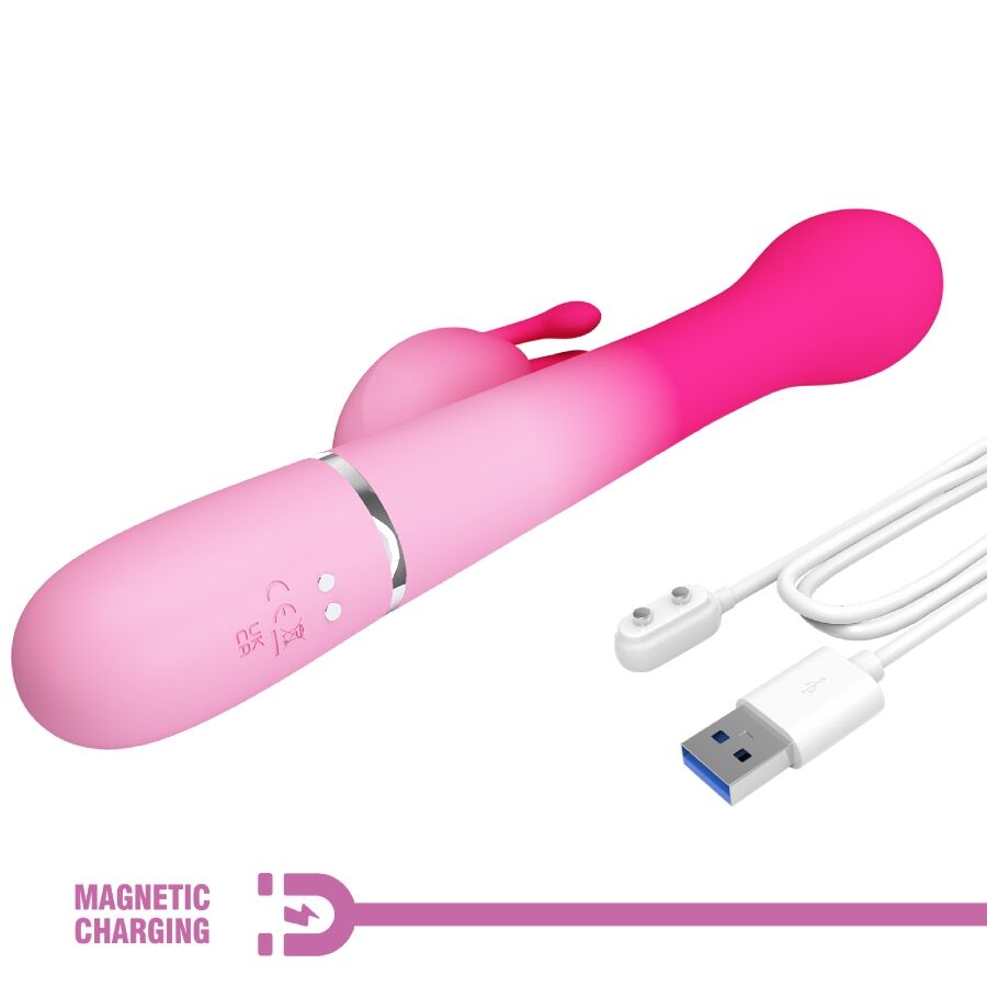 PRETTY LOVE - DEJON 3 EM 1 MULTIFUNCIONAL RABBIT VIBRADOR ROSA
