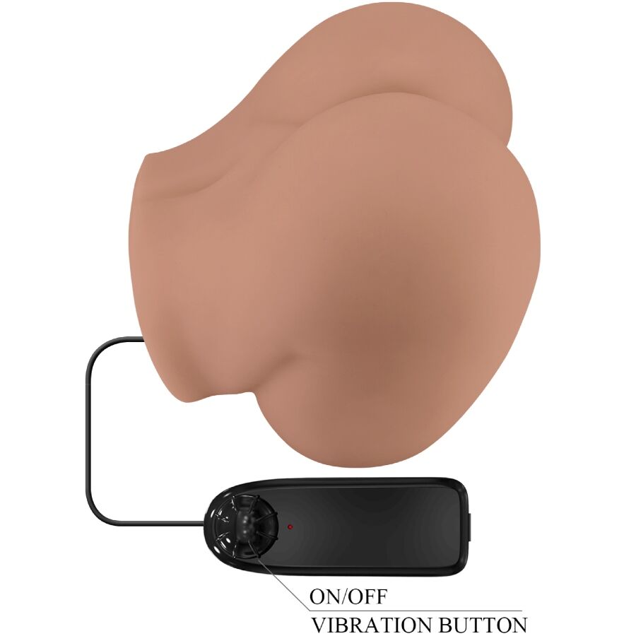 CRAZY BULL - BERNACE ASS VIBRADOR COM VAGINA REALISTA E ÂNUS CARNE CONTROLE REMOTO