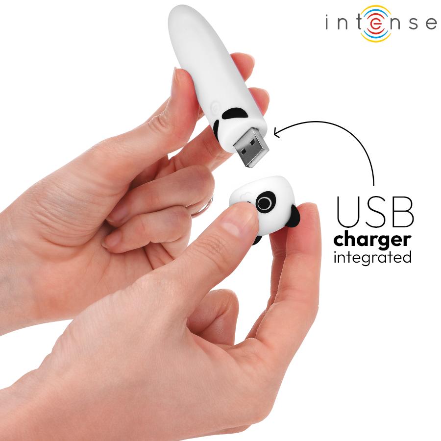INTENSO - POH PANDA VIBRATING BULLET USB RECARREGÁVEL 10 X 2,2 CM