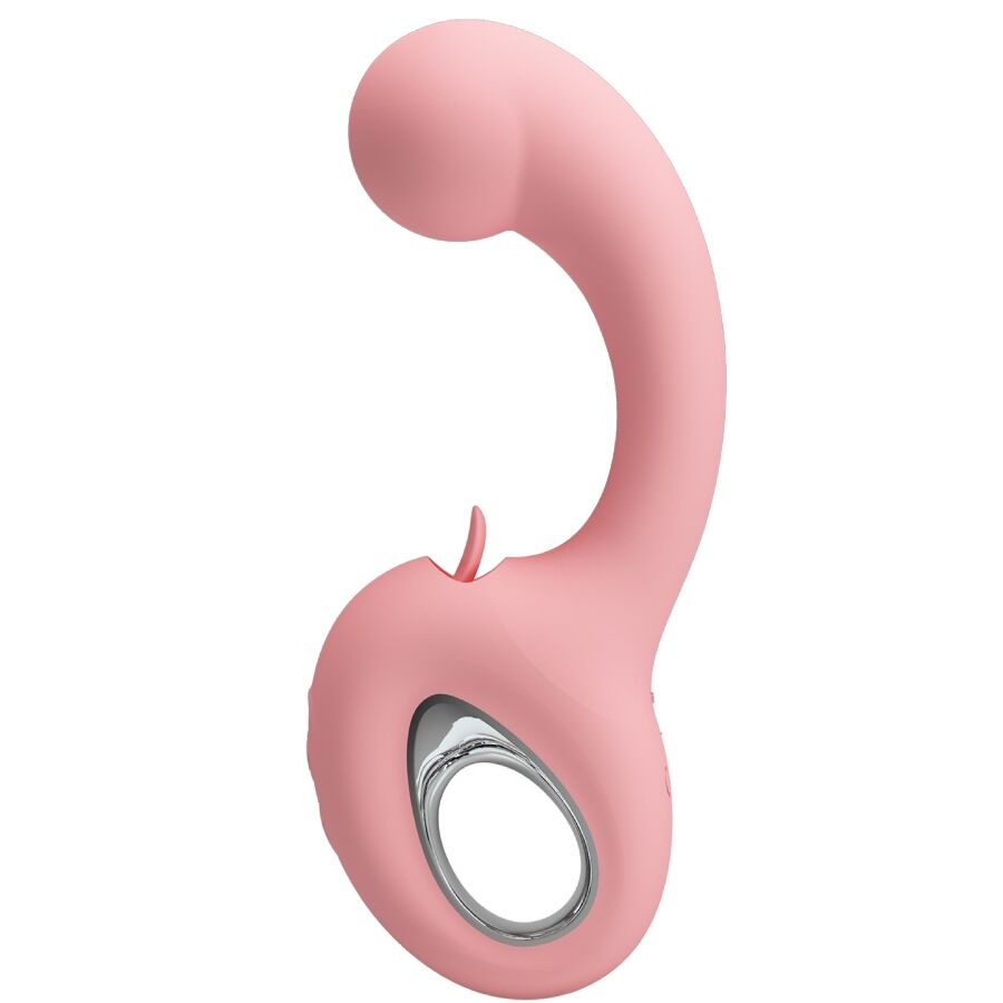 PRETTY LOVE - ERYNNYES VIBRADOR PONTO G + ESTIMULADOR DE CLITÓRIS 10 VIBRAÇÕES ROSA
