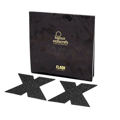 BIJOUX INDISCRETS - NIPPLE CAPS FLASH CROSS PRETO