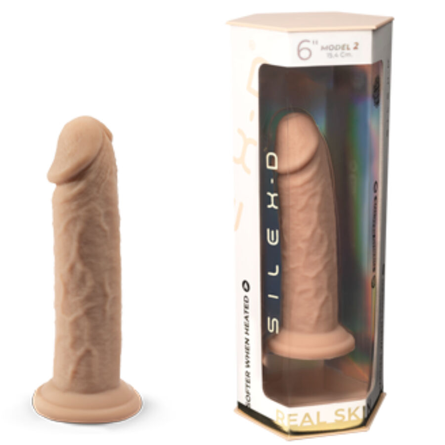 SILEXD - MODELO DE PÊNIS REALÍSTICO 2 SILICONE TERMORATIVO 15,4 CM