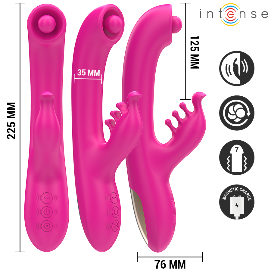 INTENSE - CHRISTINA MULTIFUNCIONAL RABBIT VIBRADOR 22,5 CM ROSA