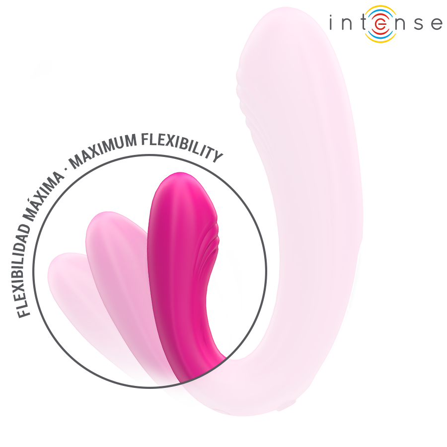 INTENSE - JANET DUAL ESTIMULADOR EM U E VIBRADOR COM CONTROLE REMOTO ROSA