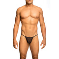 MOB - TANGA T-SHAPED TRANSPARENTE PRETA TAMANHO P/M