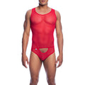 MOB - BODYSHEER VERMELHO TRANSPARENTE TAMANHO L/XL