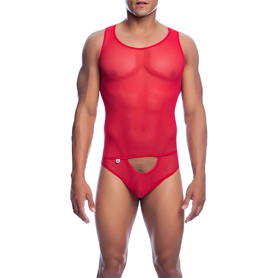 MOB - BODYSHEER VERMELHO TRANSPARENTE TAMANHO L/XL
