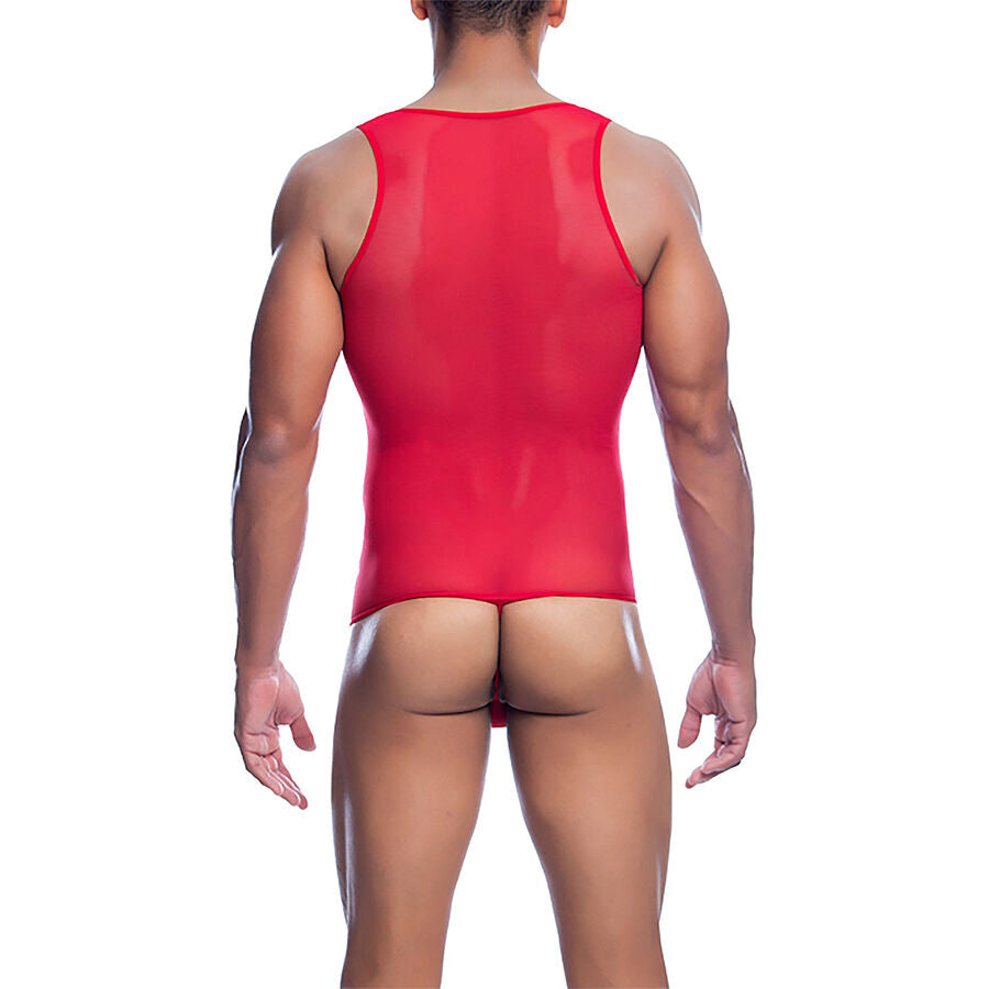 MOB - BODYSHEER VERMELHO TRANSPARENTE TAMANHO L/XL