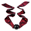 CALEXOTICS - SCANDAL MORDAÇA DE BOLA  COM LAÇO PRETO/VERMELHO