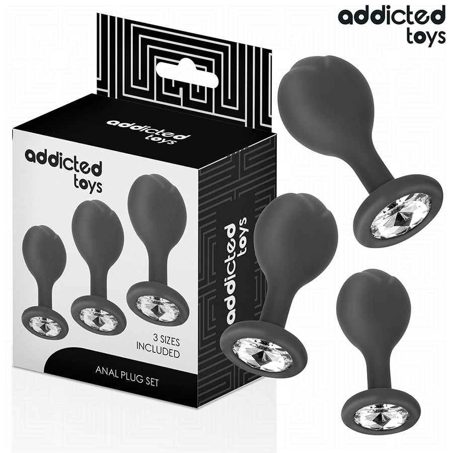 ADDICTED TOYS - CONJUNTO DE 3 PLUG ANAL COM JOIA