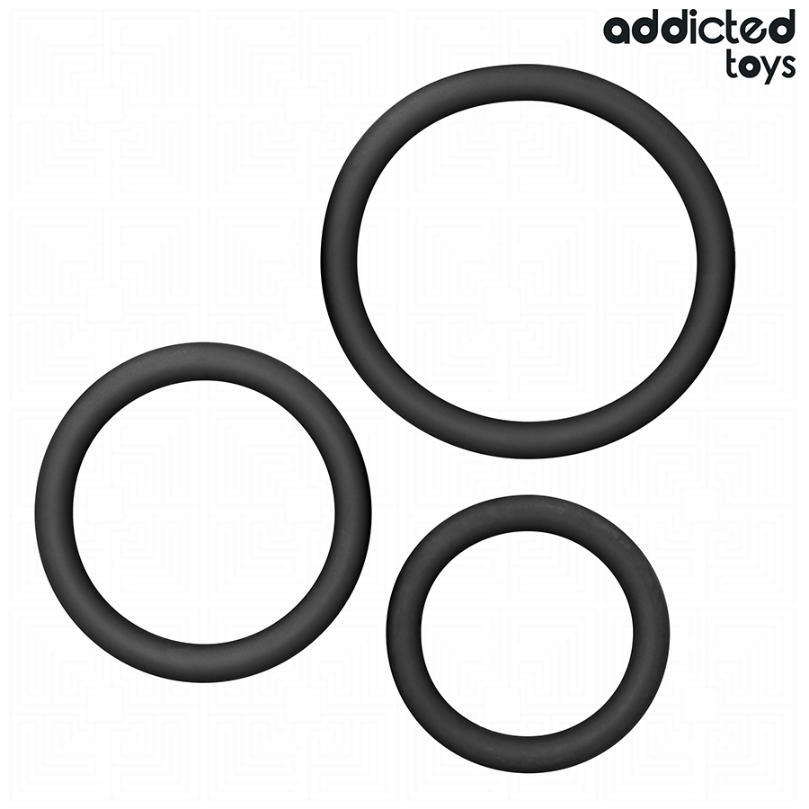ADDICTED TOYS - CONJUNTO DE ANÉIS DE SILICONE MODELO 2