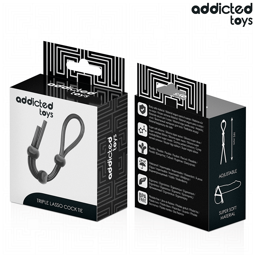 ADDICTED TOYS - CORDA DE SILICONE PARA O PÊNIS DE TRIPLO LOOP
