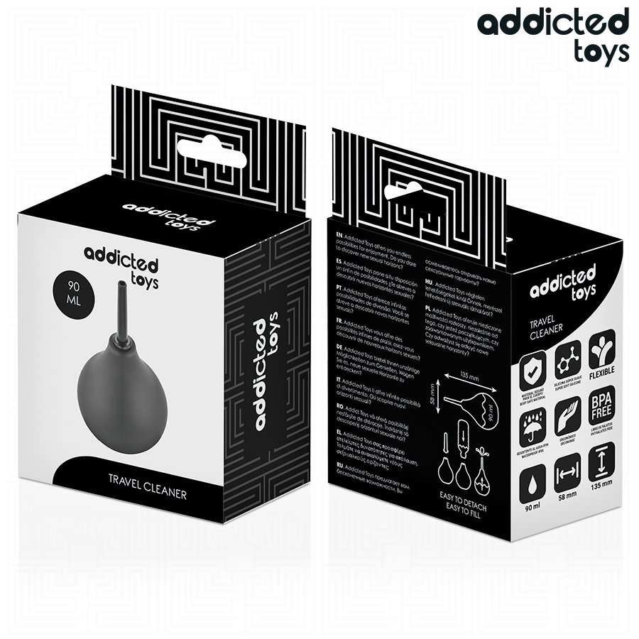 ADDICTED TOYS - LIMPADOR ANAL DE VIAGEM TAMANHO S 90 ML
