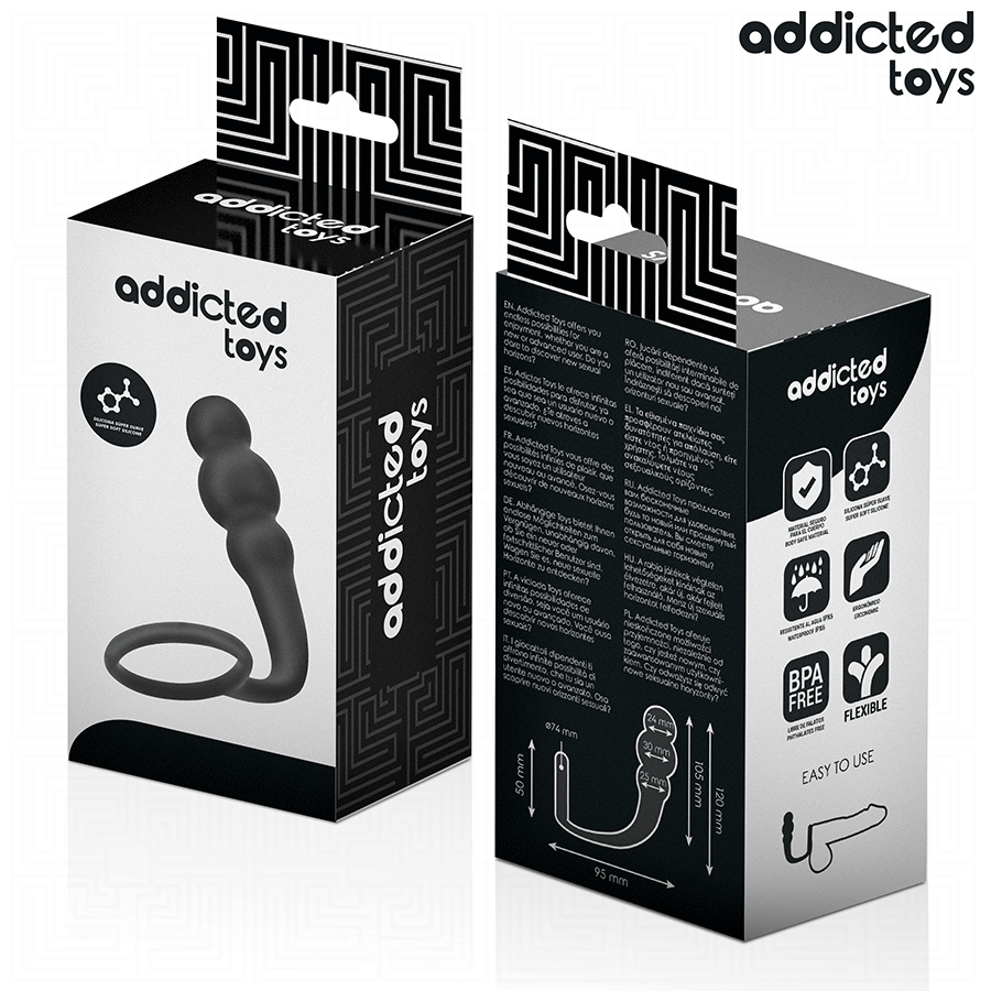ADDICTED TOYS - PLUG ANAL COM ANEL MODELO 1