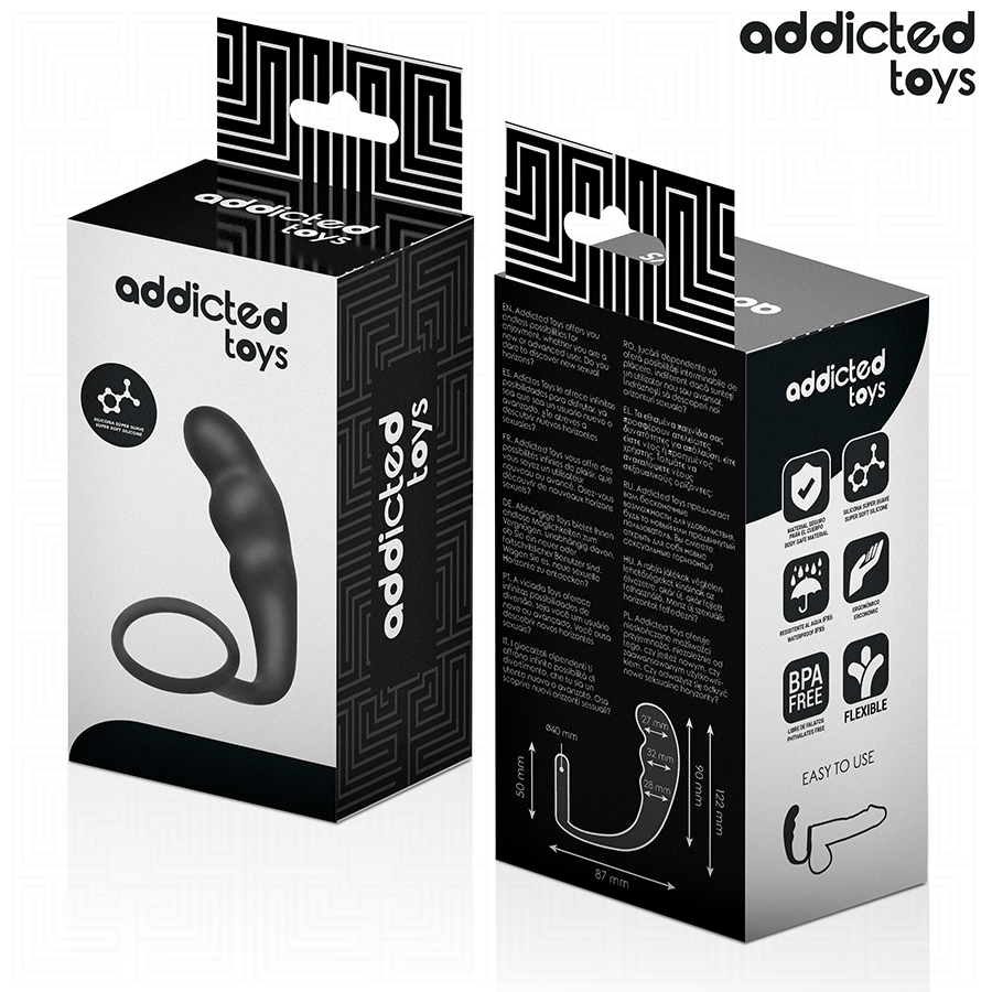 ADDICTED TOYS - PLUG ANAL COM ANEL MODELO 4