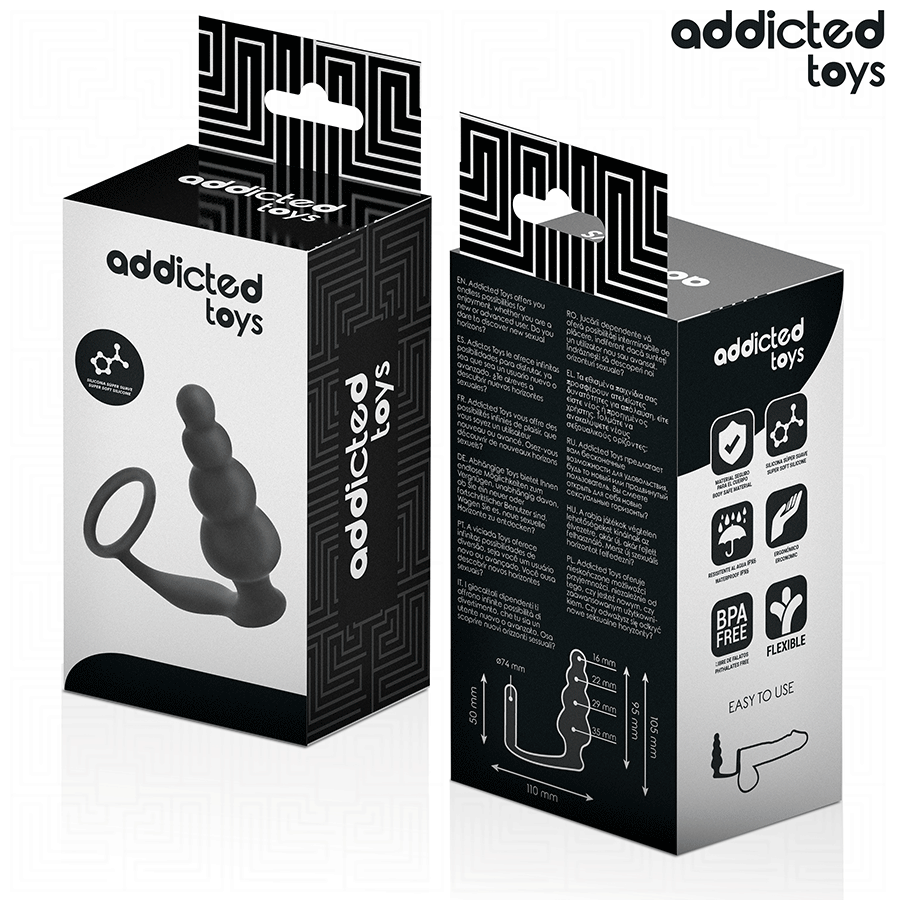 ADDICTED TOYS - PLUG ANAL COM ANEL MODELO 5