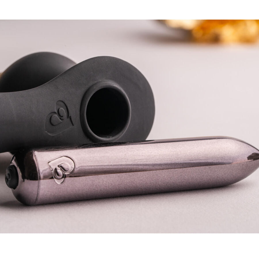 ROCKS-OFF - PLUG ANAL RO-ZEN RRO COM ANEL VIBRATÓRIO PARA PÊNIS PRETO