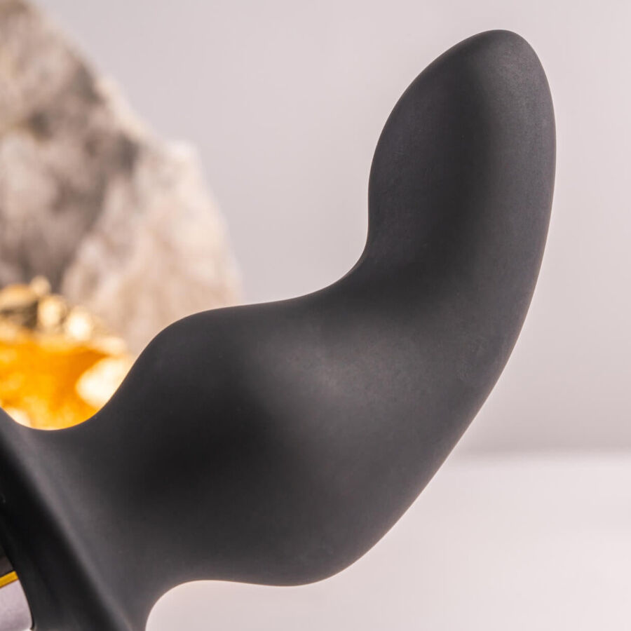 ROCKS-OFF - PLUG ANAL RO-ZEN RRO COM ANEL VIBRATÓRIO PARA PÊNIS PRETO