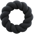 ROCKS-OFF - ANEL MASTURBADOR DE SILICONE PRETO TWIST