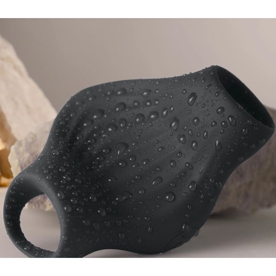 ROCKS-OFF - MASTURBADOR VIBRADOR FLEXÍVEL PALM BLACK