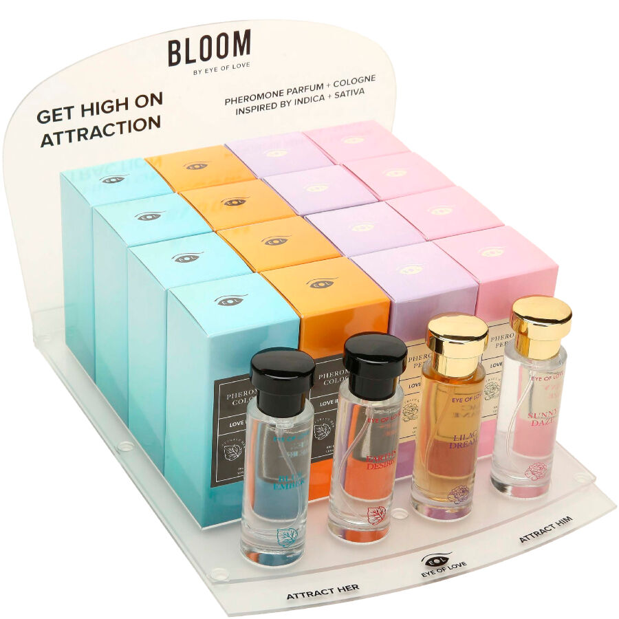 EYE OF LOVE - BLOOM EXPOSITOR 4X4 PERFUMES 30 ML